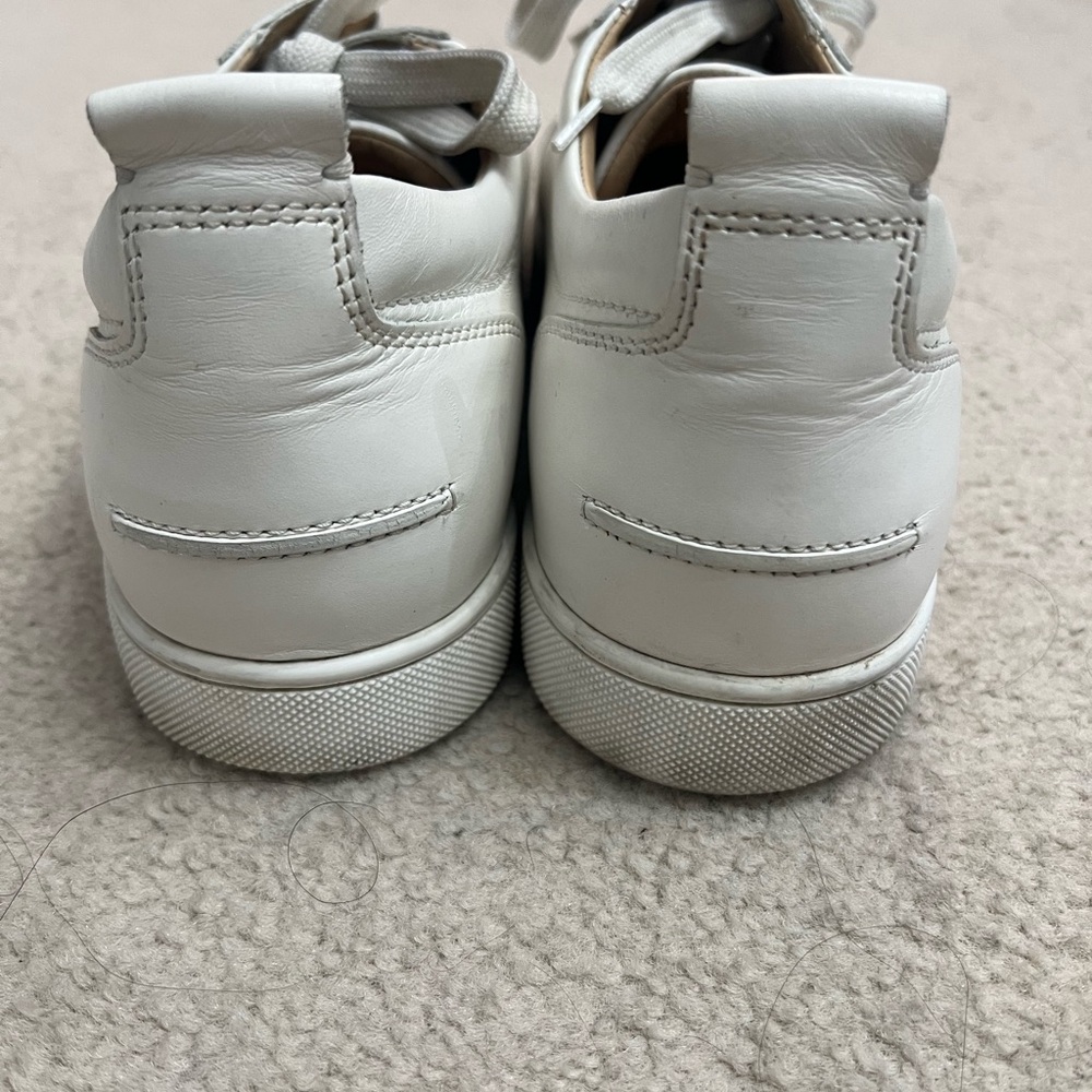Christian Louboutin White Spiked Sneakers - Picture 4 of 8
